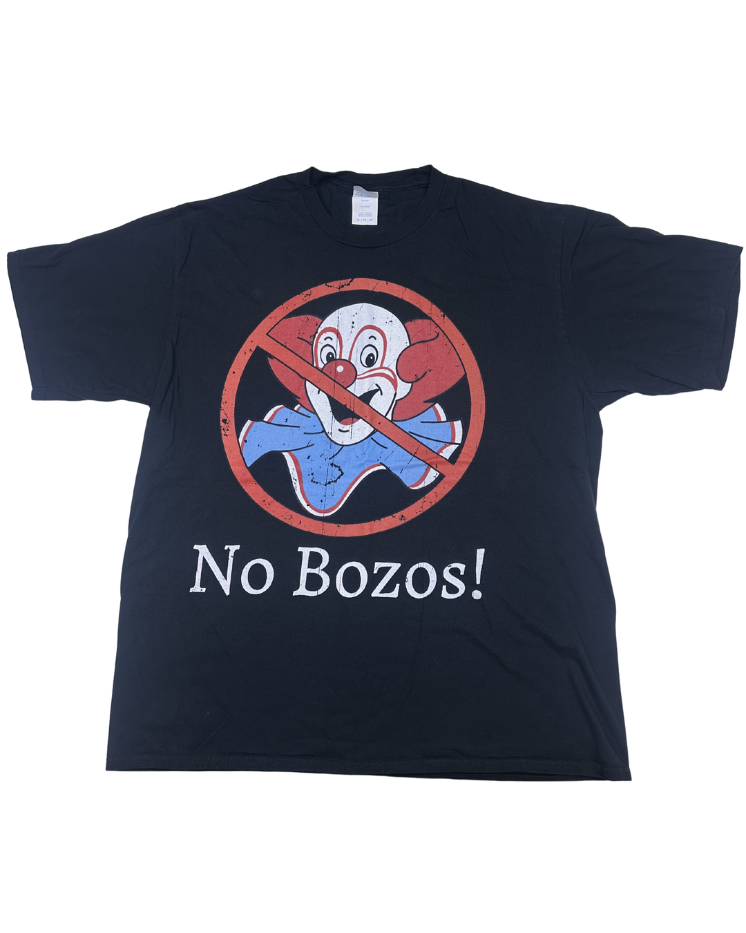 No Bozos! Novelty Clown Graphic T-Shirt (XL)