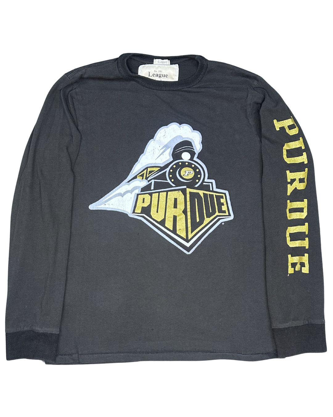 League Purdue Boilermakers Train Logo Long Sleeve T-Shirt (Medium)