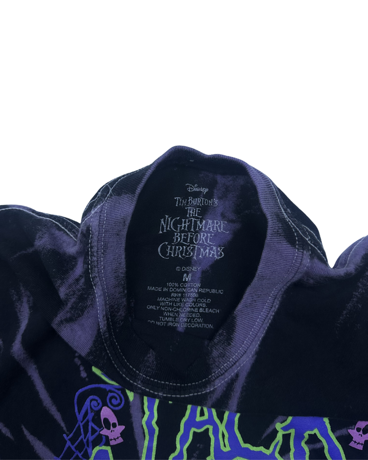 Disney Jack Skellington Nightmare Before Christmas Tie-Dye Graphic T-Shirt (Medium)
