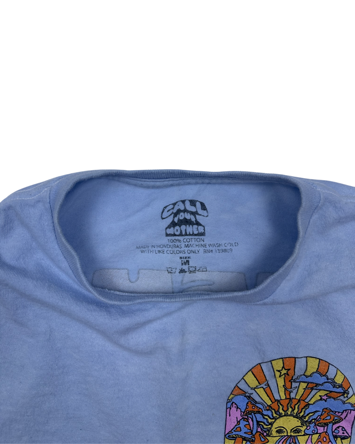 Cosmic Dreamer Mushroom Sun Graphic T-Shirt (medium)