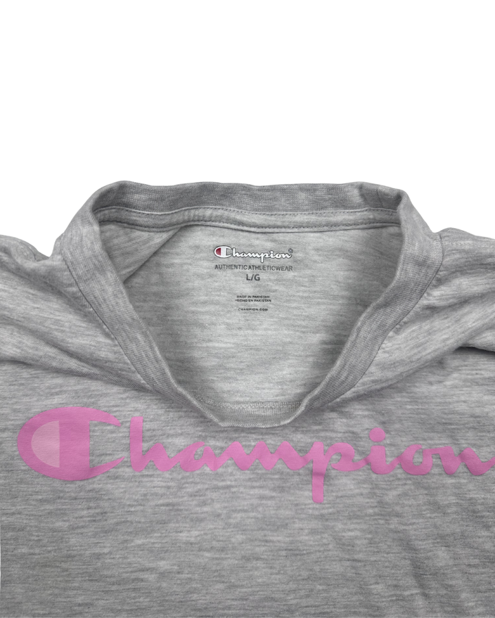 Champion Script Logo Pink T-Shirt (Large)