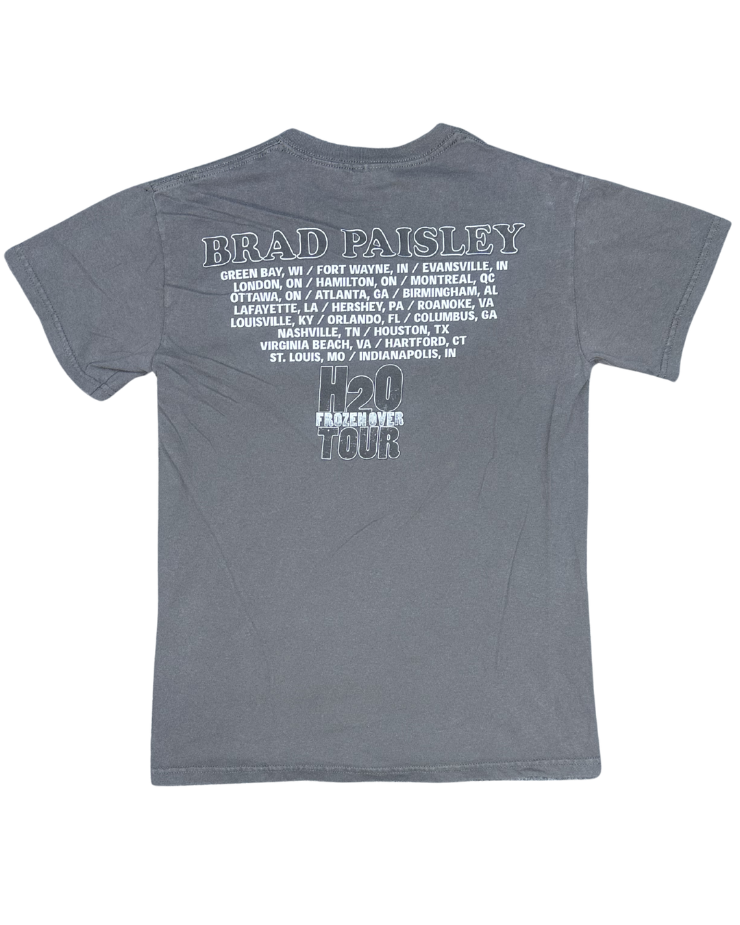 Brad Paisley H2O Frozen Over Tour Graphic T-Shirt (Small)