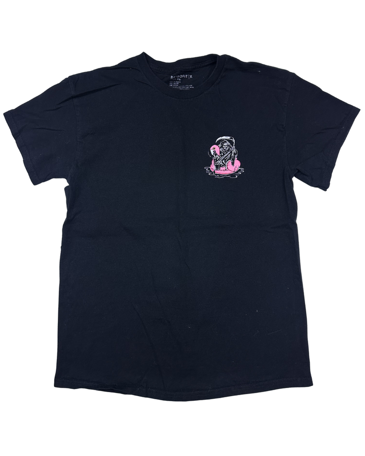 Retrofit You'll Float Too Grim Reaper Flamingo T-Shirt (Medium)