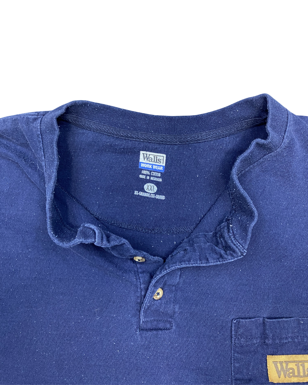Walls Work Wear Pocket Henley Long Sleeve Shirt (2XL)