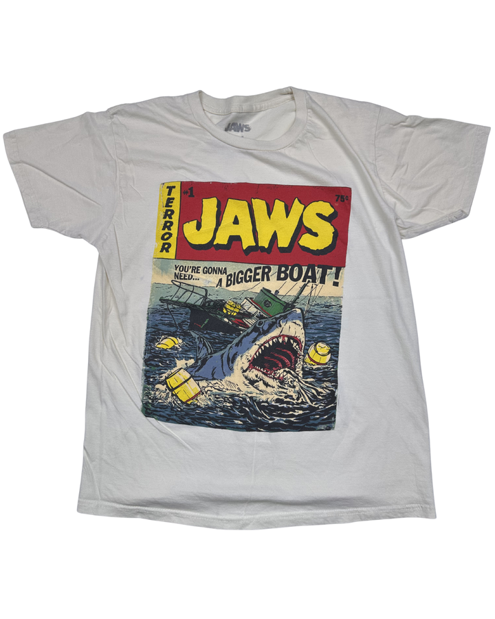 Jaws You're Gonna Need a Bigger Boat Comic Book Graphic T-Shirt (petite medium)