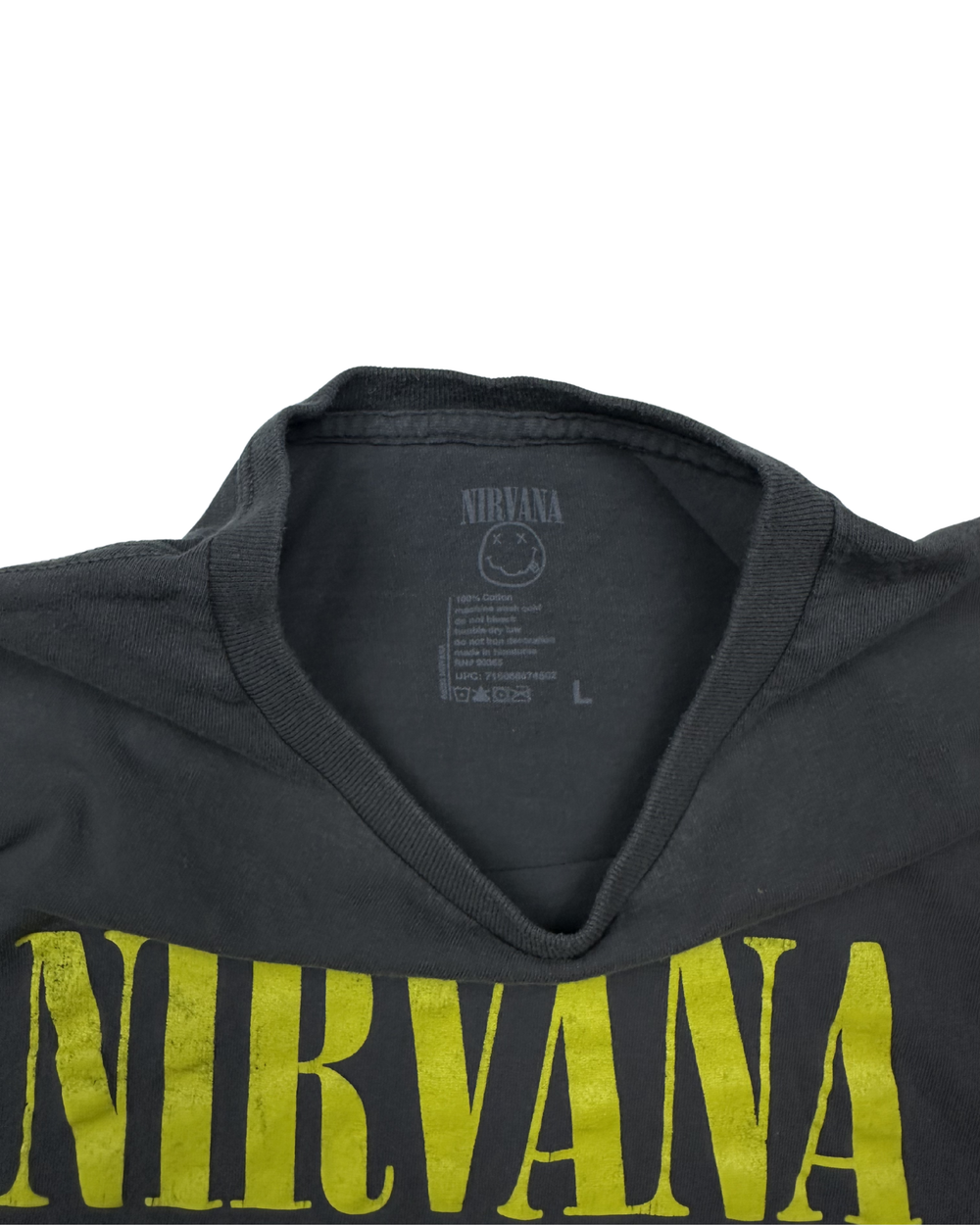 Nirvana Smiley Face Graphic T-Shirt (Large)