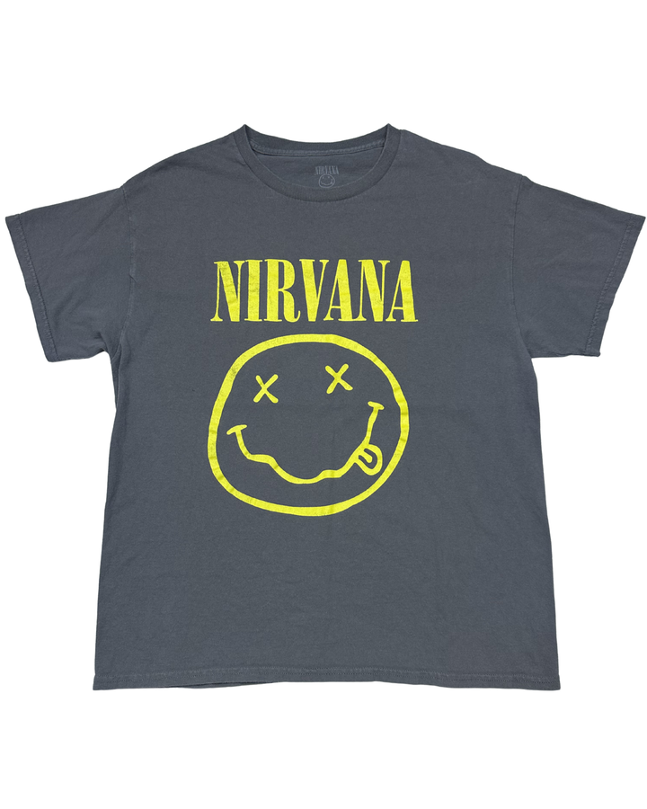 Nirvana Smiley Face Graphic T-Shirt (Large)