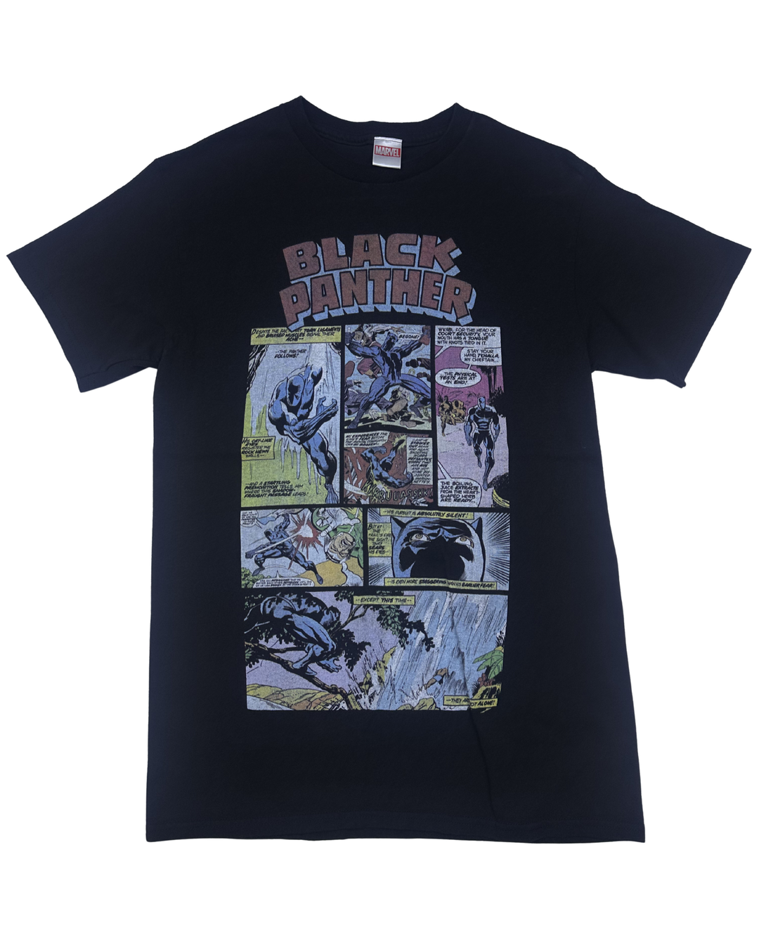Marvel Black Panther Comic Panel Graphic T-Shirt (Medium)