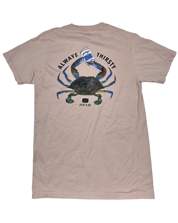 AVID Always Thirsty Crab Graphic T-Shirt (Small)