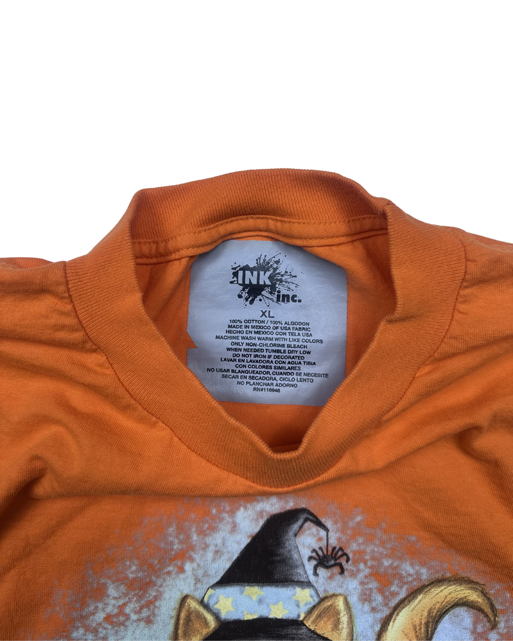 Ink Inc. Halloween Cat Pumpkin Graphic T-Shirt (XL)