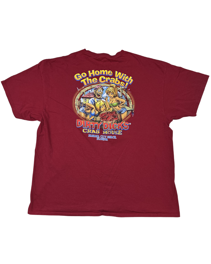 Dirty Dick's Crab House "Go Home With The Crabs" Graphic T-Shirt (2XL)