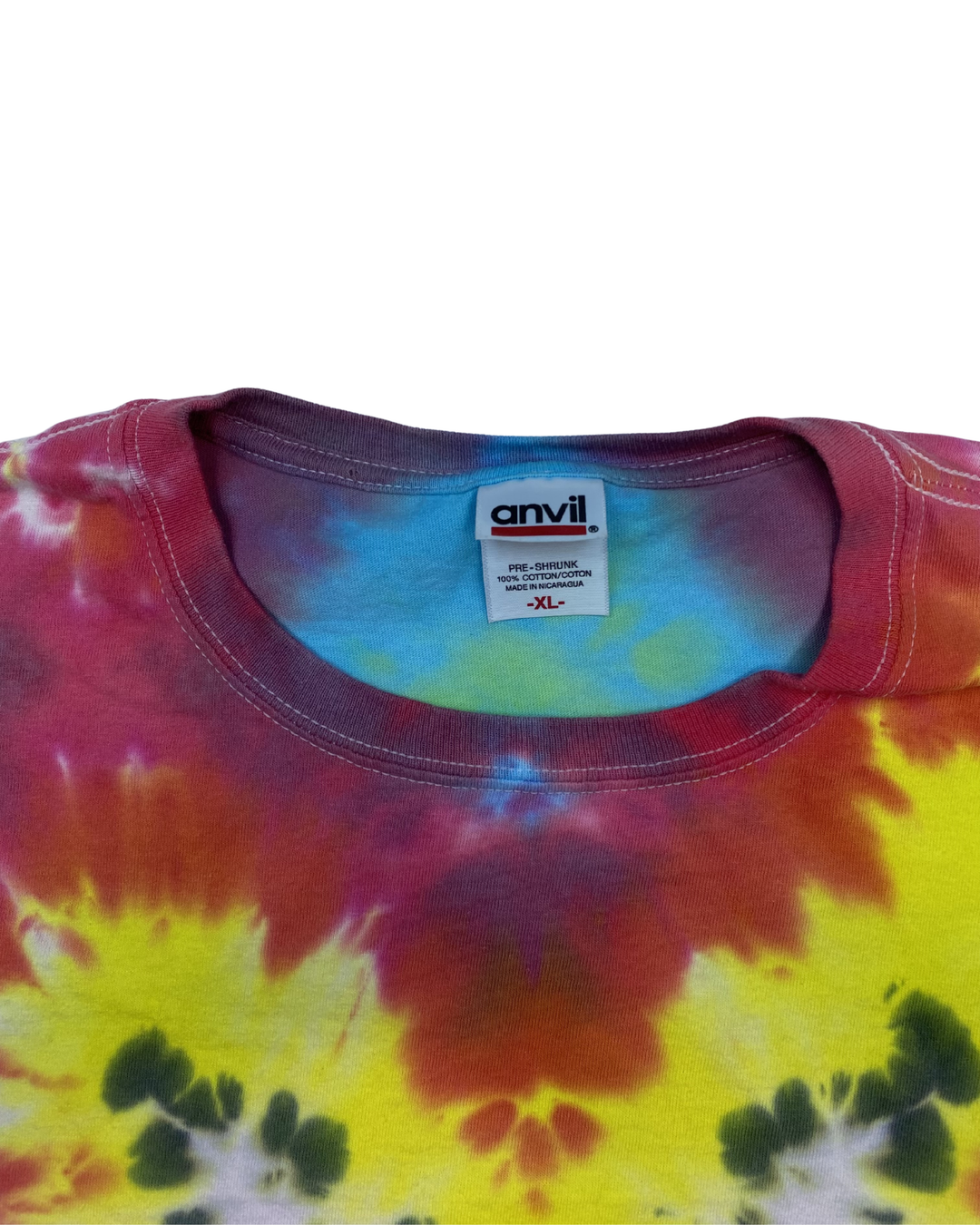 Vincennes University Spiral Tie-Dye Anvil T-Shirt (XL)