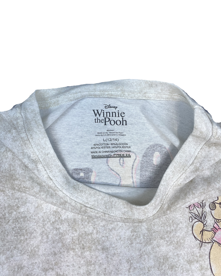 Disney Winnie the Pooh Stop and Smell the Flowers Graphic T-Shirt (Medium)