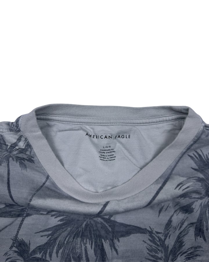 American Eagle Palm Tree All-Over Print T-Shirt (large)
