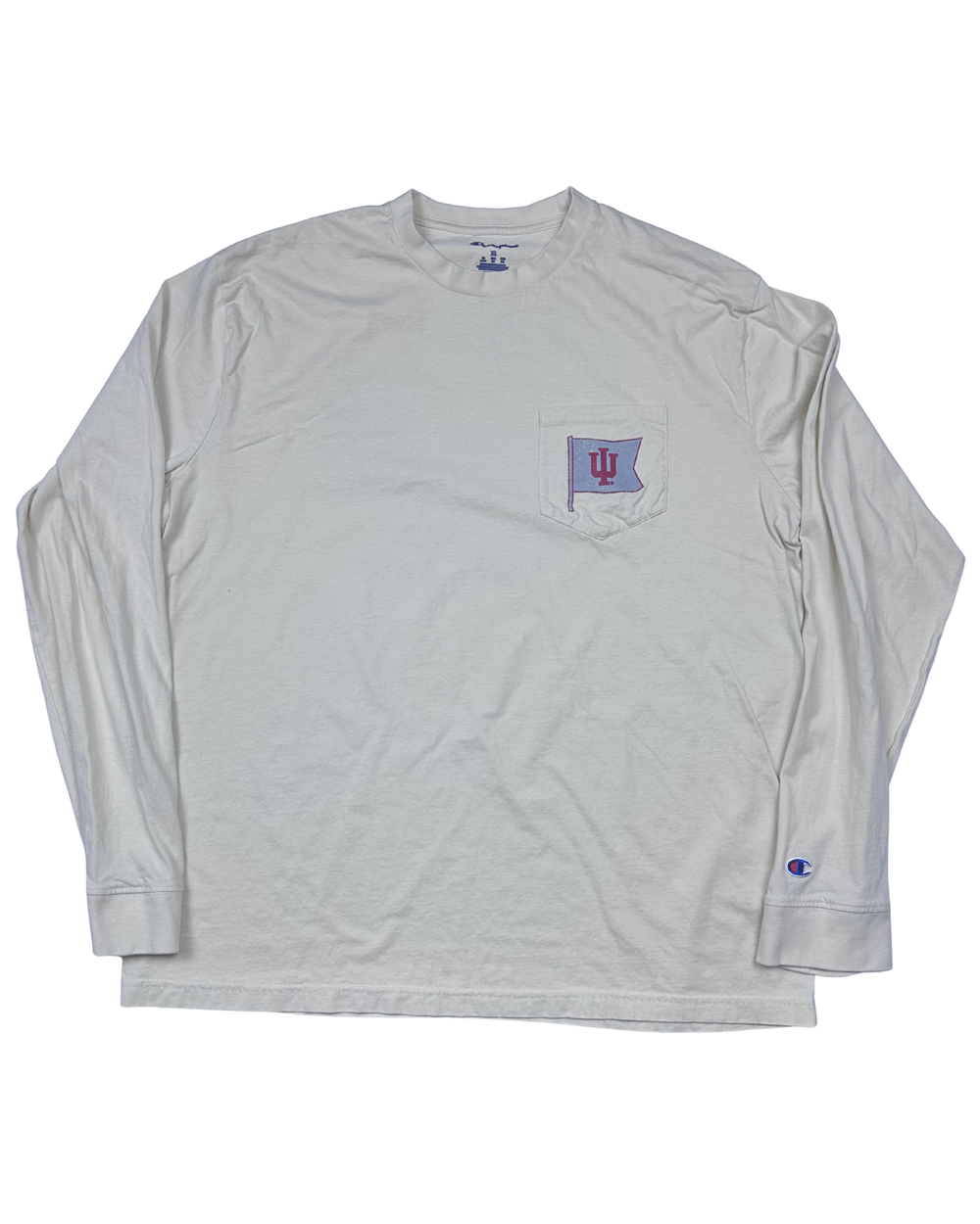 Champion Indiana Hoosiers Tailgate Crew Long Sleeve Pocket T-Shirt (XL)