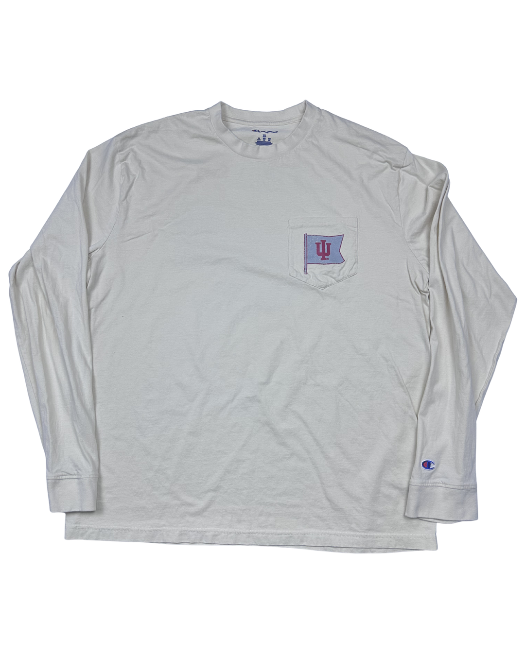 Champion Indiana Hoosiers Tailgate Crew Long Sleeve Pocket T-Shirt (XL)