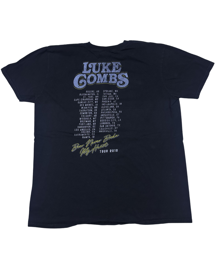 Luke Combs Beer Never Broke My Heart Tour 2019 Band T-Shirt (large)