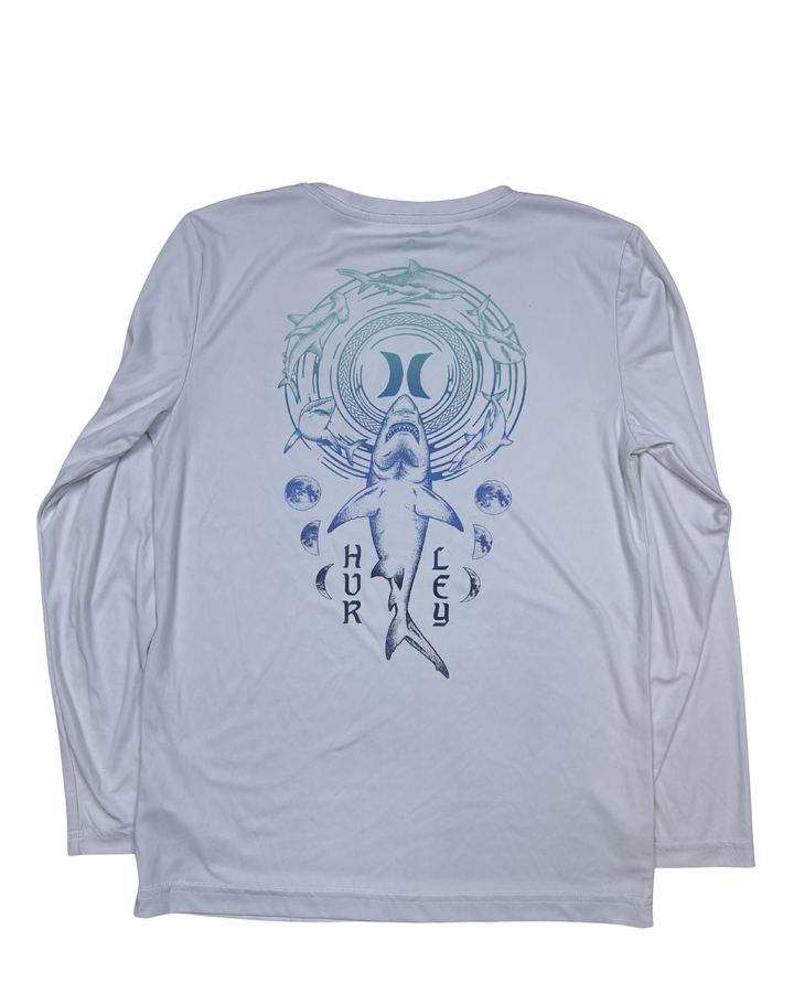 Hurley UPF 50 Shark Graphic Long Sleeve T-Shirt (youth xl)