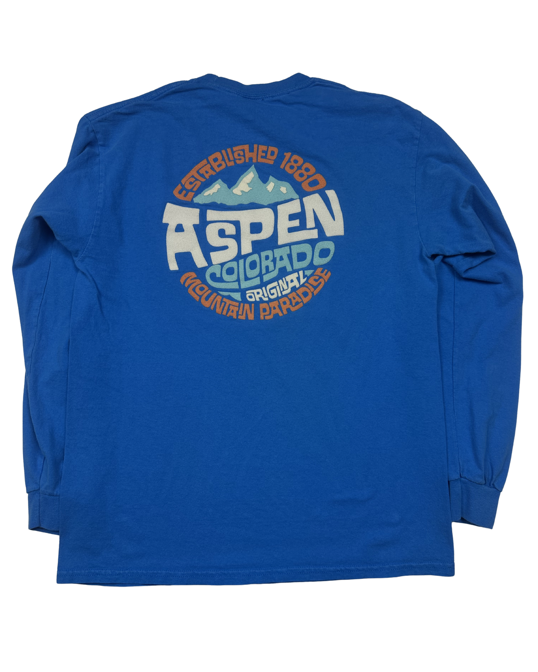 Aspen Colorado Established 1880 Mountain Paradise Long Sleeve T-Shirt (Medium)