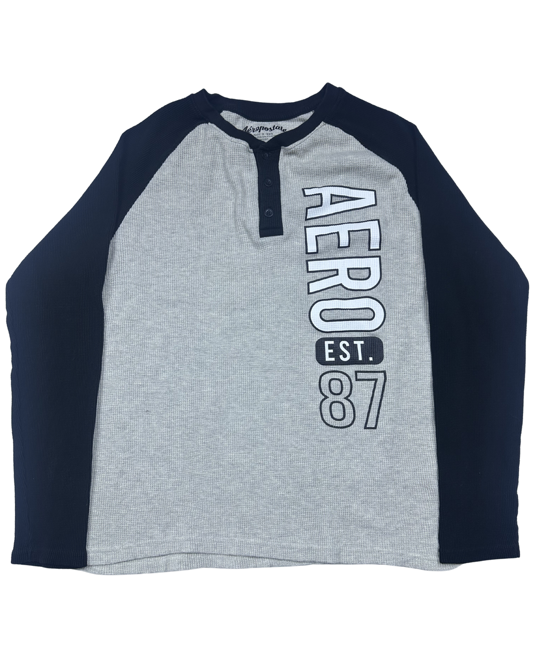 Aeropostale AERO EST. 87 Henley Long Sleeve Shirt (XL)