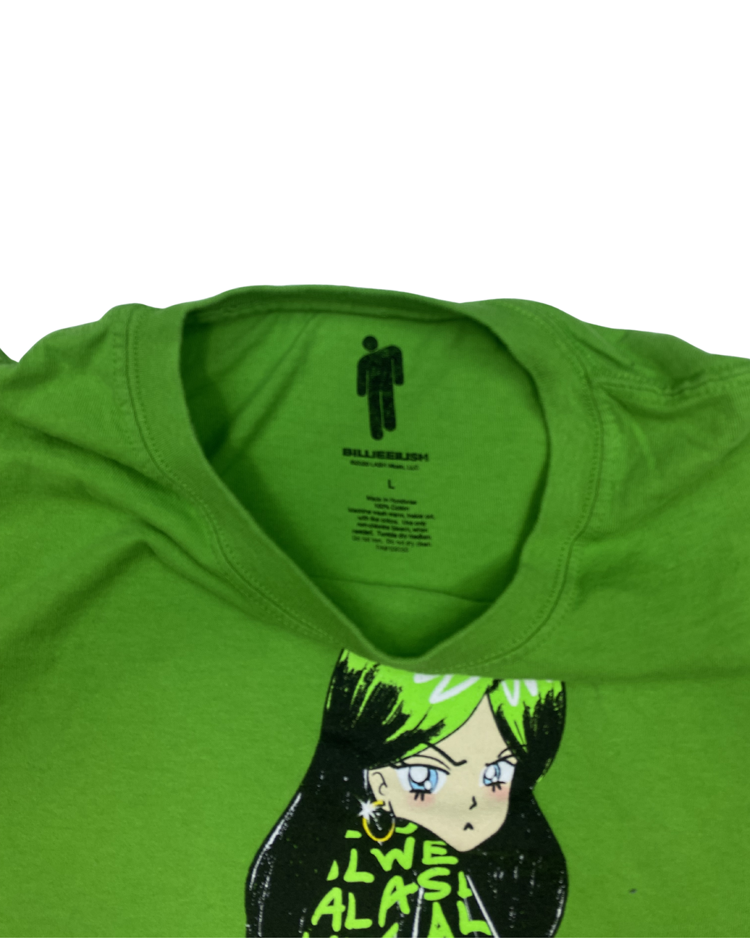 Billie Eilish Where Do We Go Anime Graphic T-Shirt (Large)