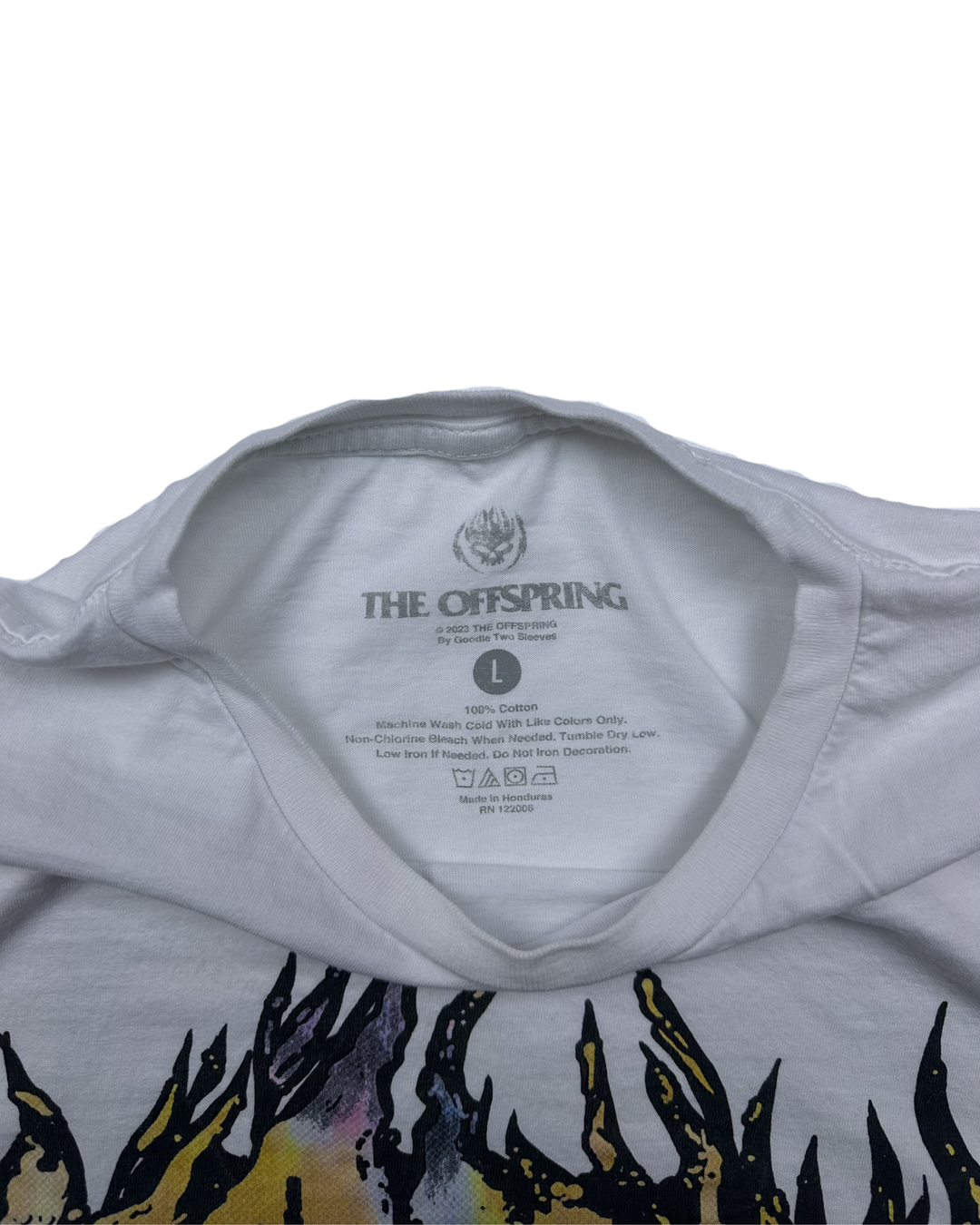 The Offspring Flaming Skull Graphic T-Shirt (large)