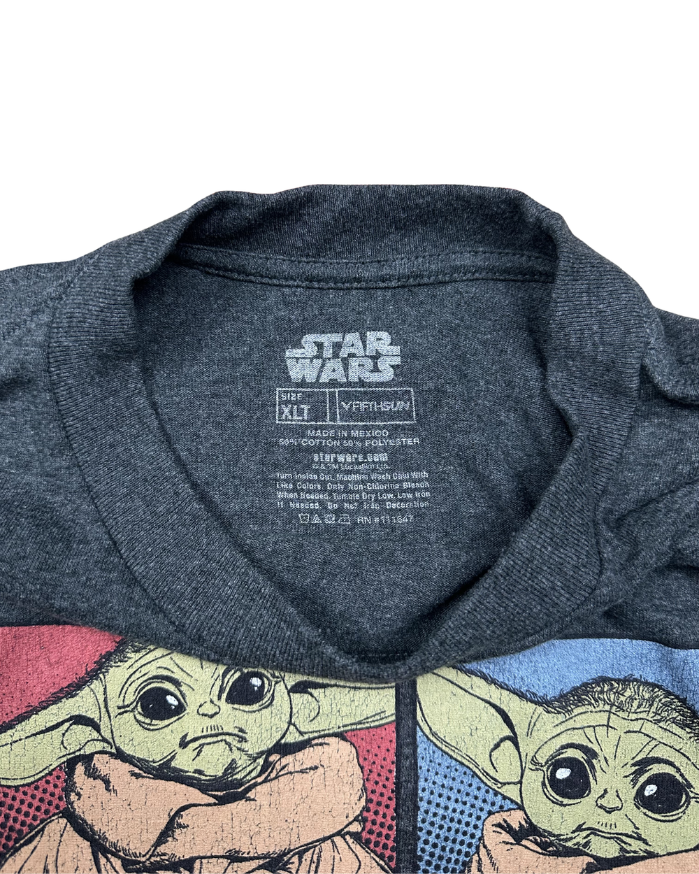 Star Wars The Mandalorian Baby Yoda Grogu 4-Panel Graphic T-Shirt (X-Large Tall)