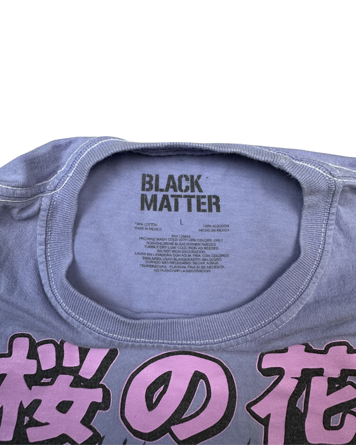 Black Matter Cherry Blossom Anime Graphic T-Shirt (Large)