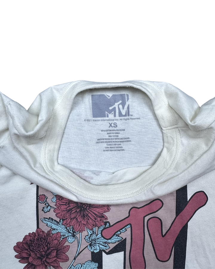 MTV Music Television Floral Graphic T-Shirt - Tag