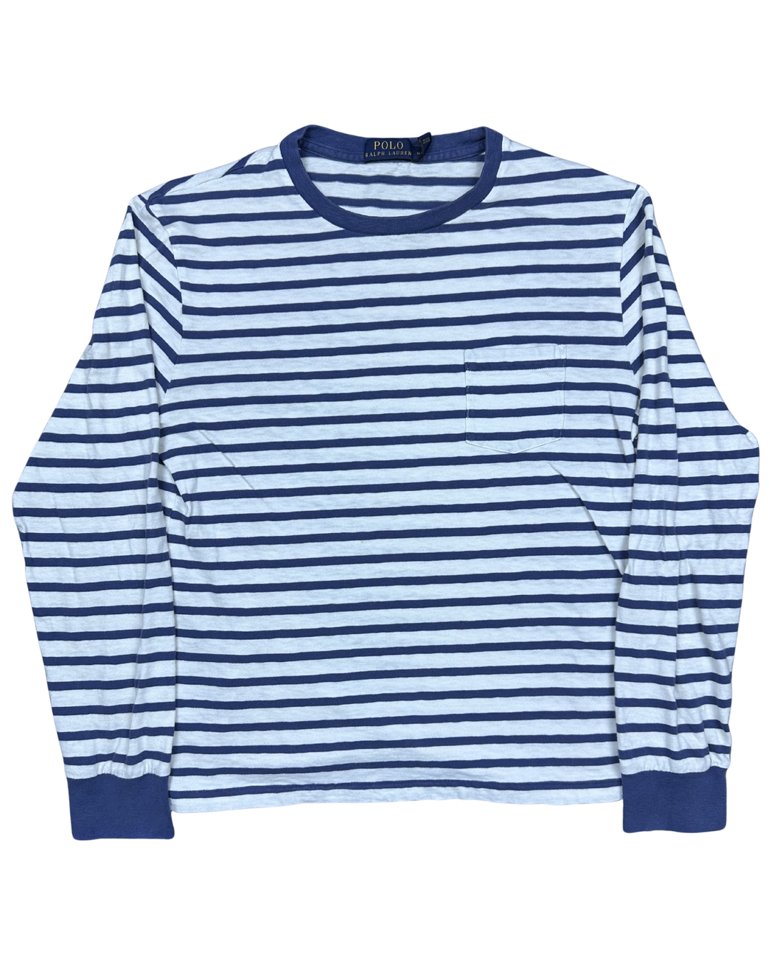 Polo Ralph Lauren Striped Pocket Long Sleeve T-Shirt (Medium)