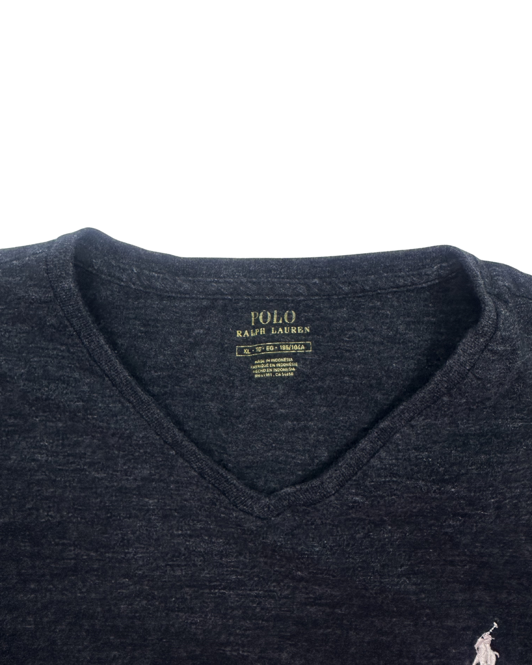 Polo Ralph Lauren V-Neck T-Shirt Charcoal (xl)