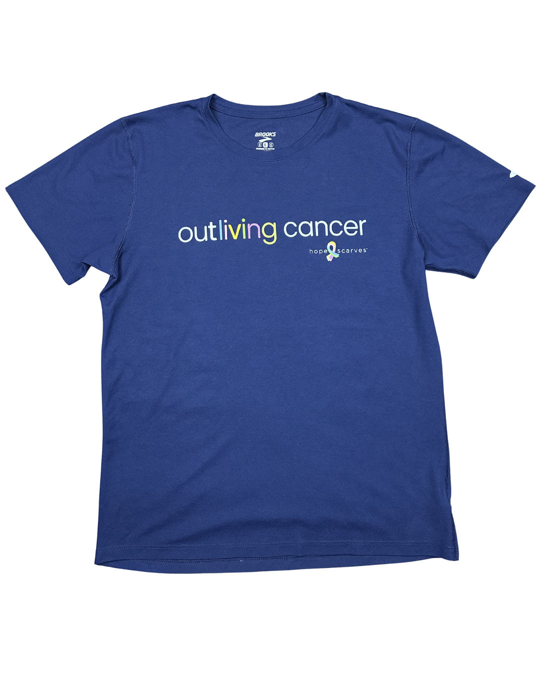 Brooks x Hope Scarves Outliving Cancer T-Shirt (Large)