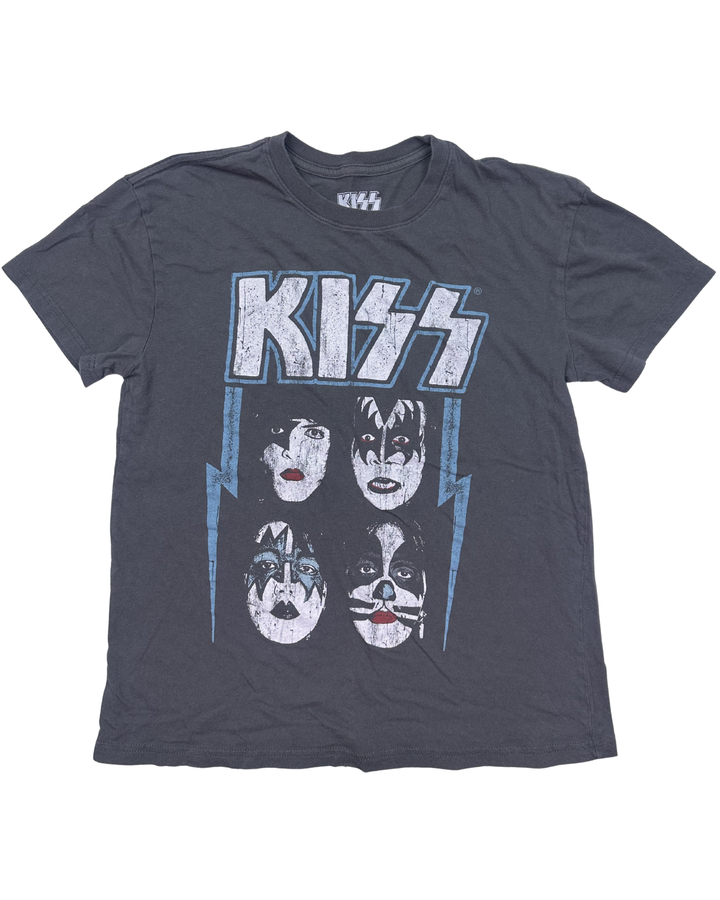 KISS Lightning Bolt Band Faces T-Shirt (medium)