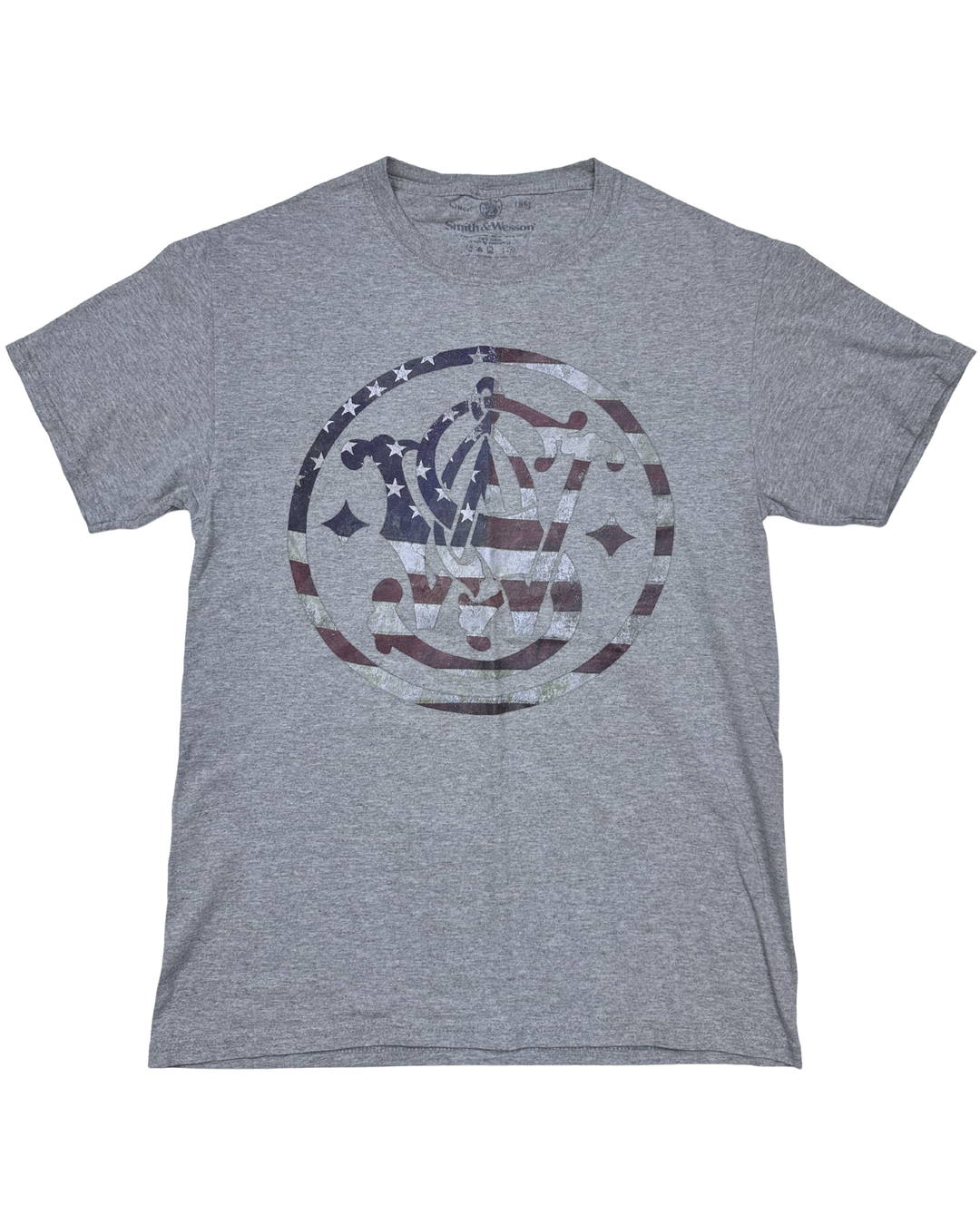 Smith & Wesson American Flag Logo Graphic T-Shirt (small)