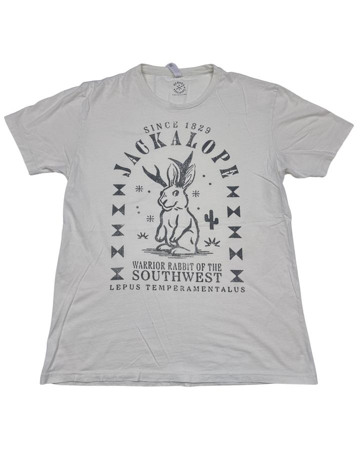 Jackalope Warrior Rabbit of the Southwest Since 1829 Graphic T-Shirt (medium)