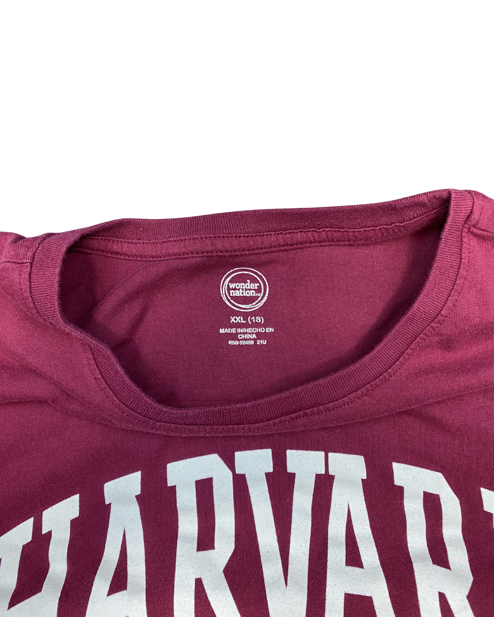 Wonder Nation Harvard University Crest Graphic T-Shirt (XXL)