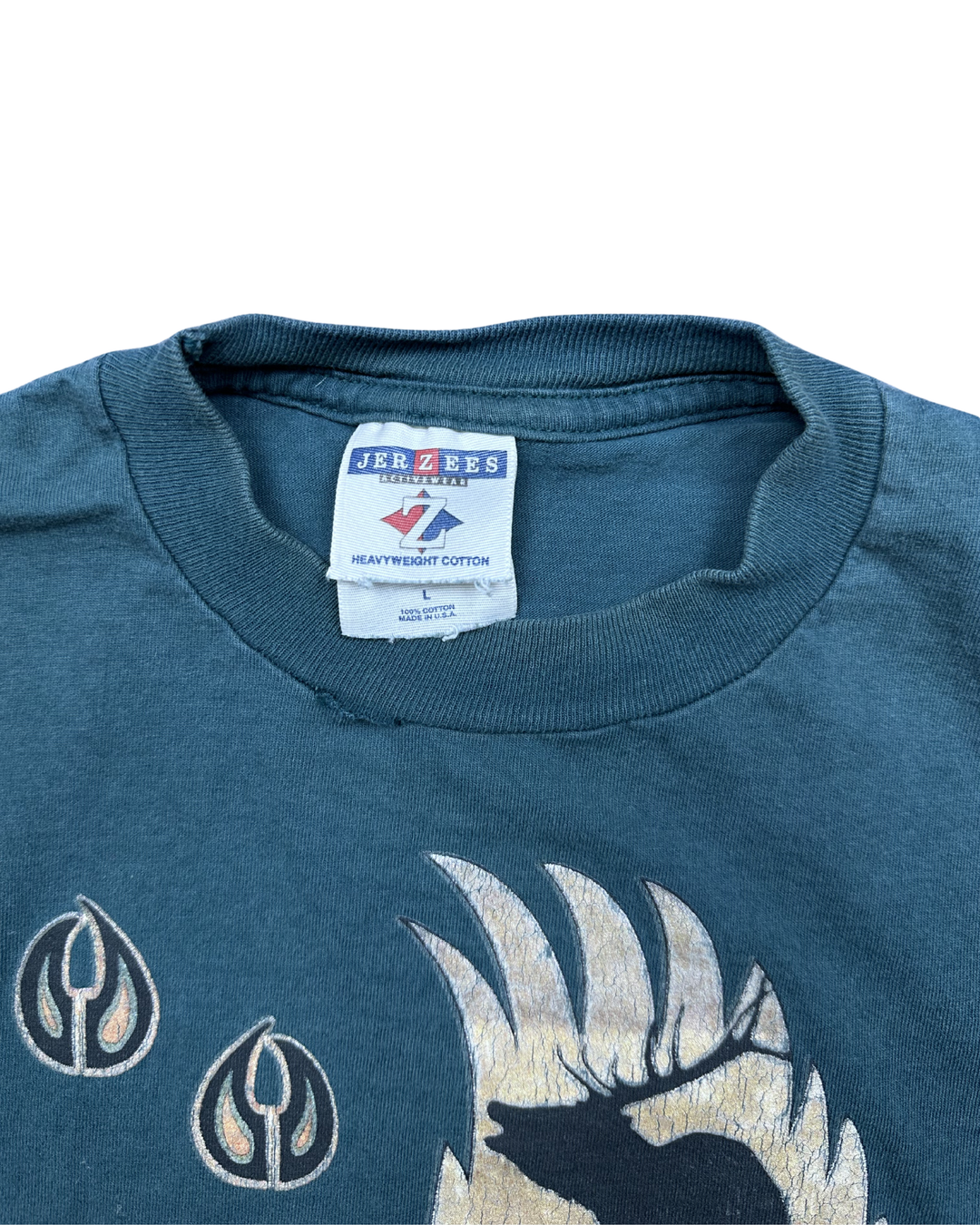 Native American Elk Graphic T-Shirt (Large)