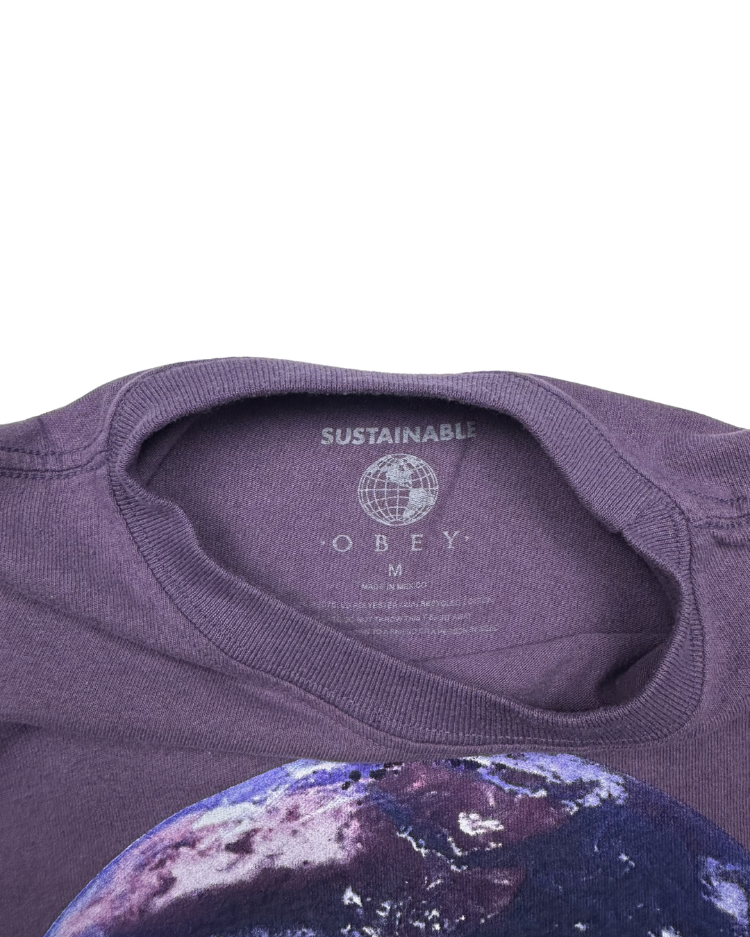 Obey No Sides On A Round Planet Graphic T-Shirt (medium)