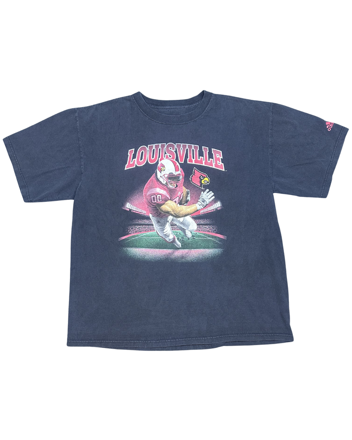 Adidas Louisville Cardinals Football Graphic T-Shirt (Medium)