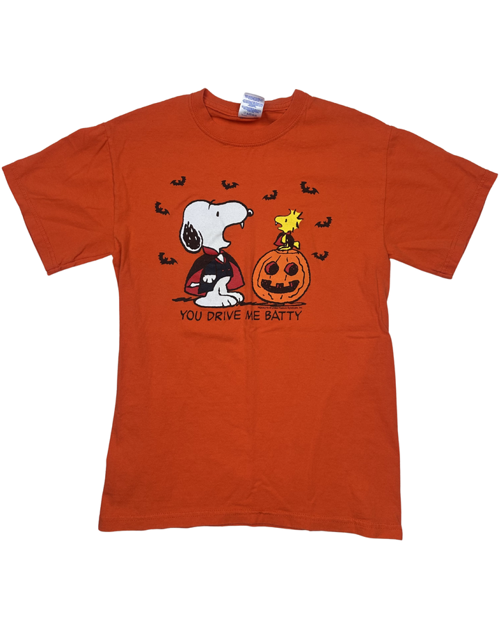 Peanuts Snoopy Halloween You Drive Me Batty T-Shirt (small)