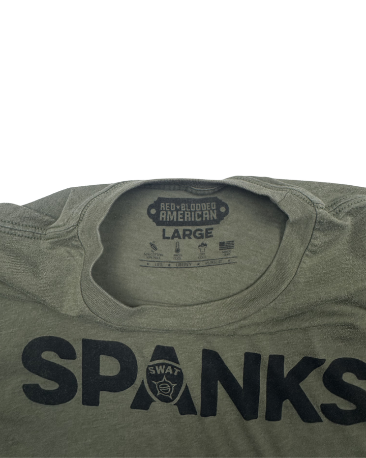 Red Blooded American Spanks SWAT Logo T-Shirt (large)