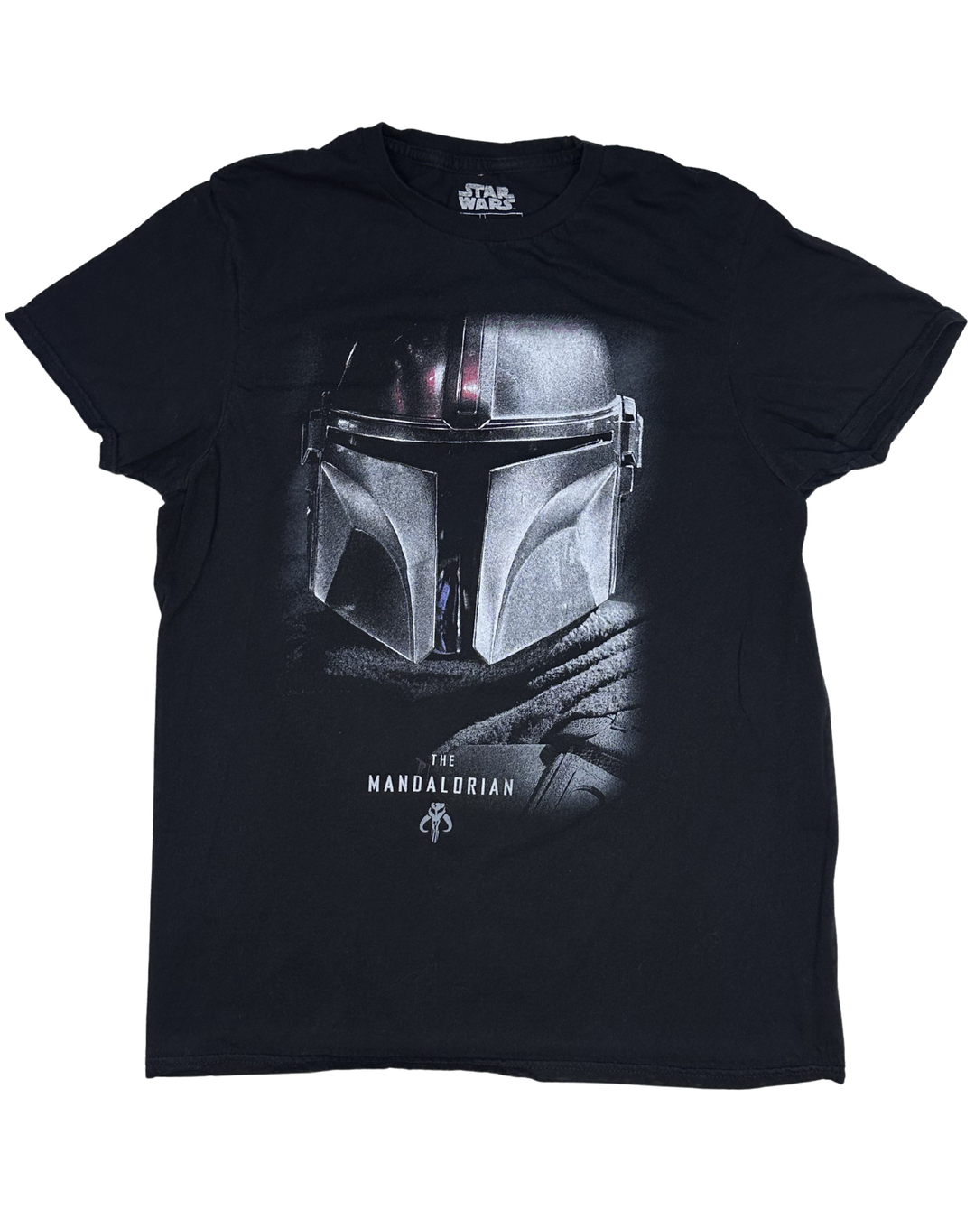 Star Wars The Mandalorian Helmet Graphic T-Shirt (Medium)