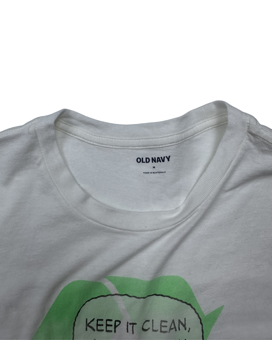 Snoopy Keep It Clean Keep It Green Old Navy Graphic T-Shirt (medium)