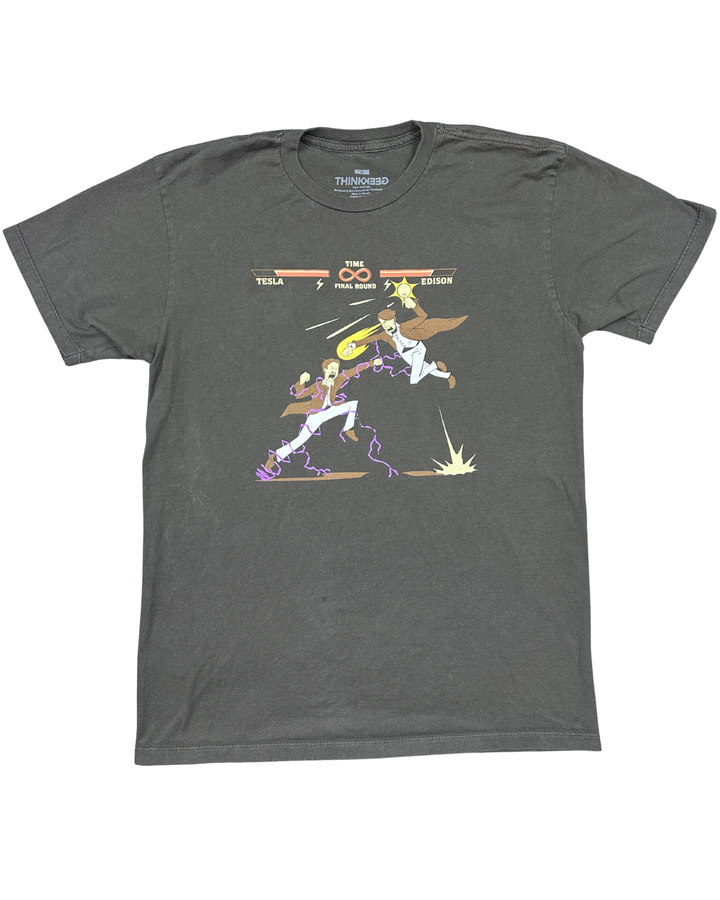 ThinkGeek Tesla vs Edison Graphic T-Shirt - Front