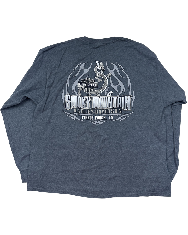 Harley-Davidson Smoky Mountain Skull Long Sleeve T-Shirt (xl)