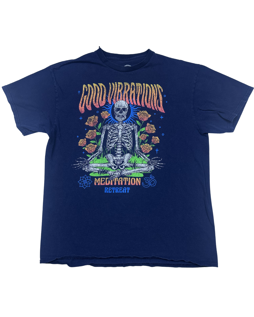 Good Vibrations Meditation Retreat Graphic T-Shirt (Large)