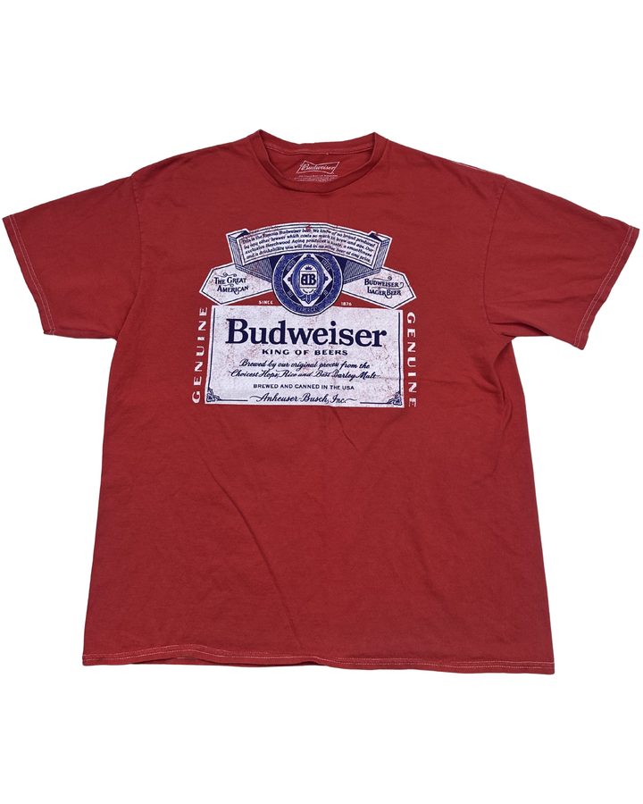 Budweiser King of Beers Vintage Label T-Shirt (large)