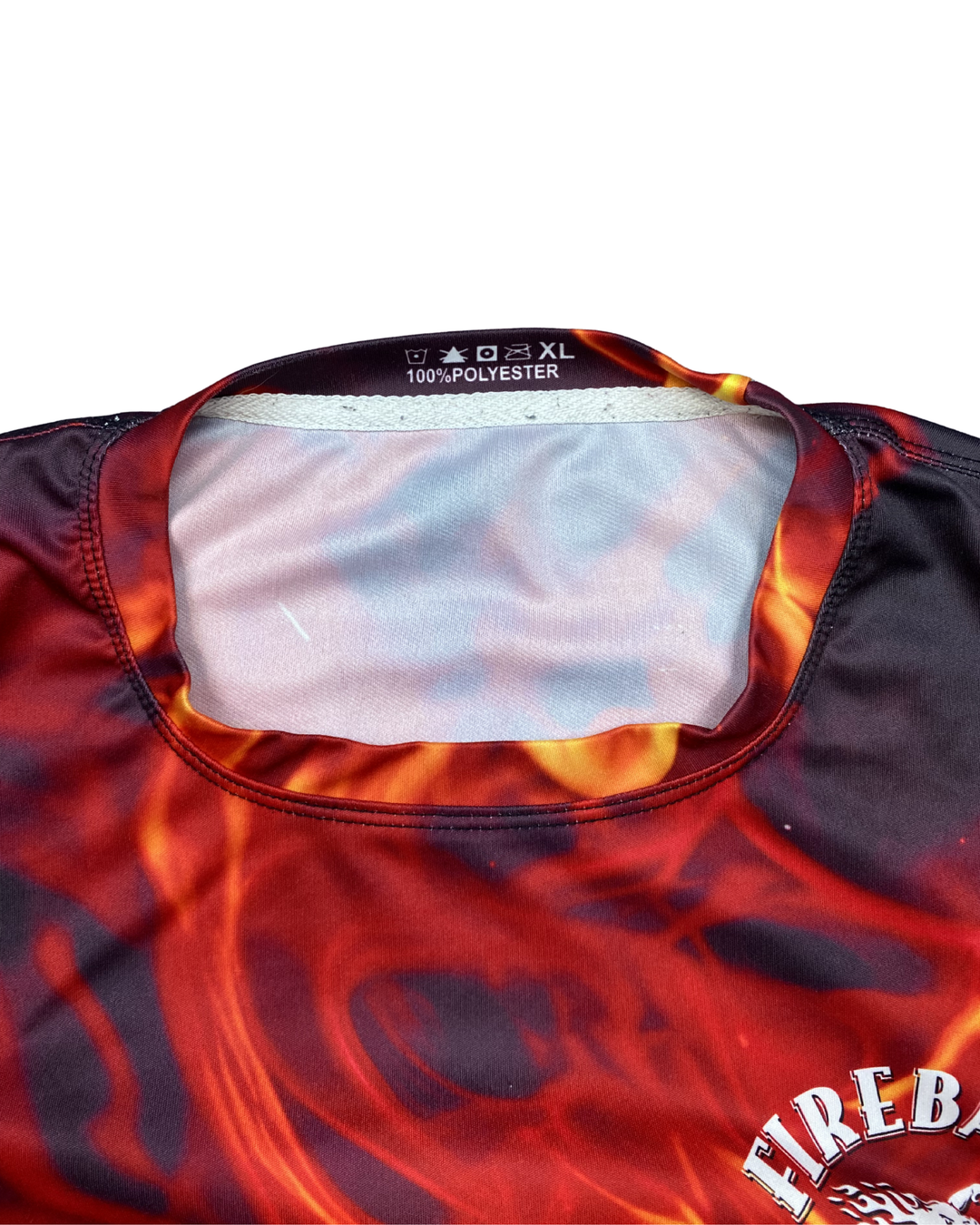 Fireball Cinnamon Whisky Flame All-Over Print Graphic T-Shirt (XL)