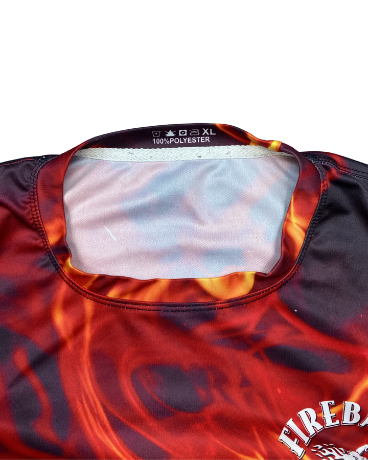 Fireball Cinnamon Whisky Flame All-Over Print Graphic T-Shirt (XL)