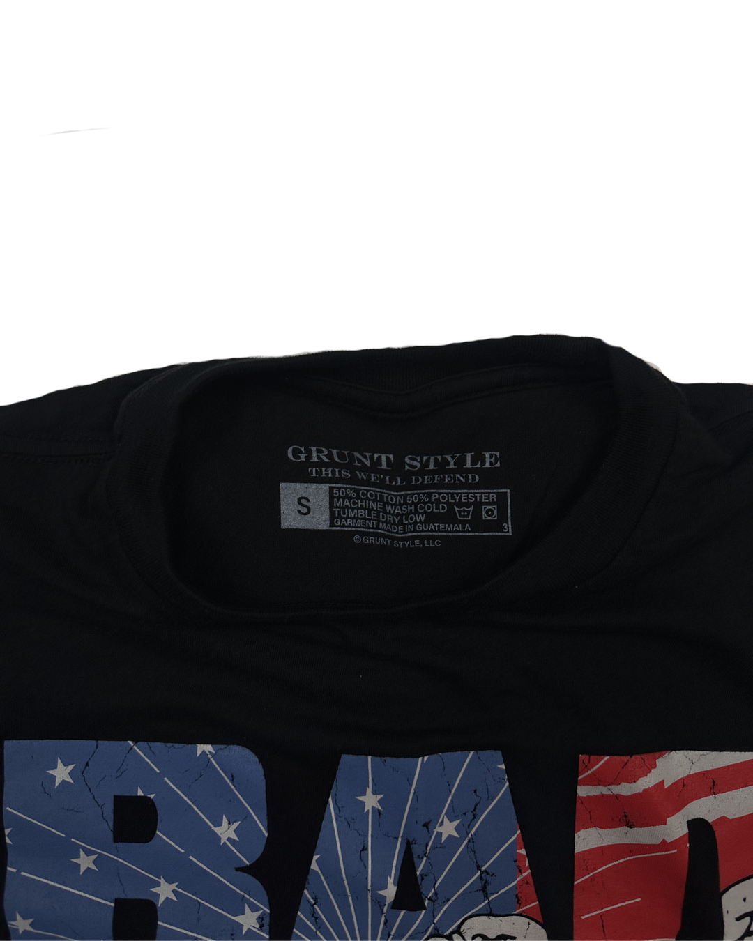 Grunt Style Bad Ass American Flag Eagle T-Shirt (small)
